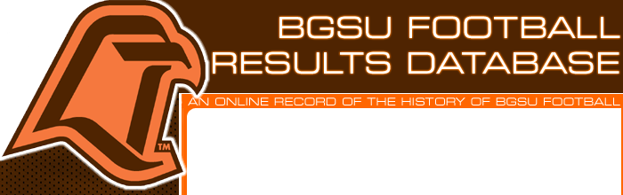 BGSU All-Time Football Results Database